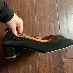 J Crew black day heels 7 like new